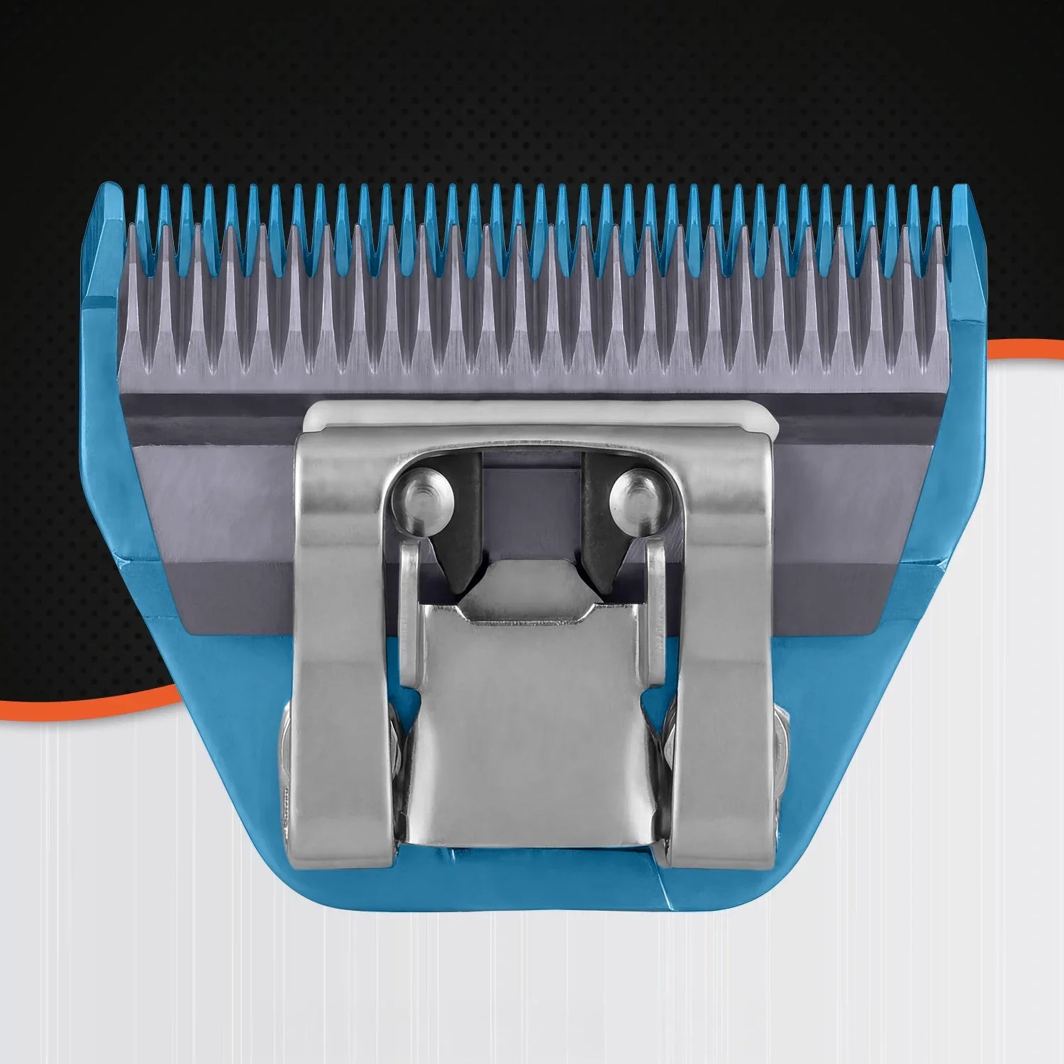 VUNRO 10W Wide Blue Steel dog clipper blade rear view